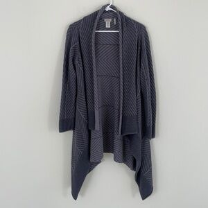 Logo By Lori Goldstein Cozy Knit Open Drape Cardigan